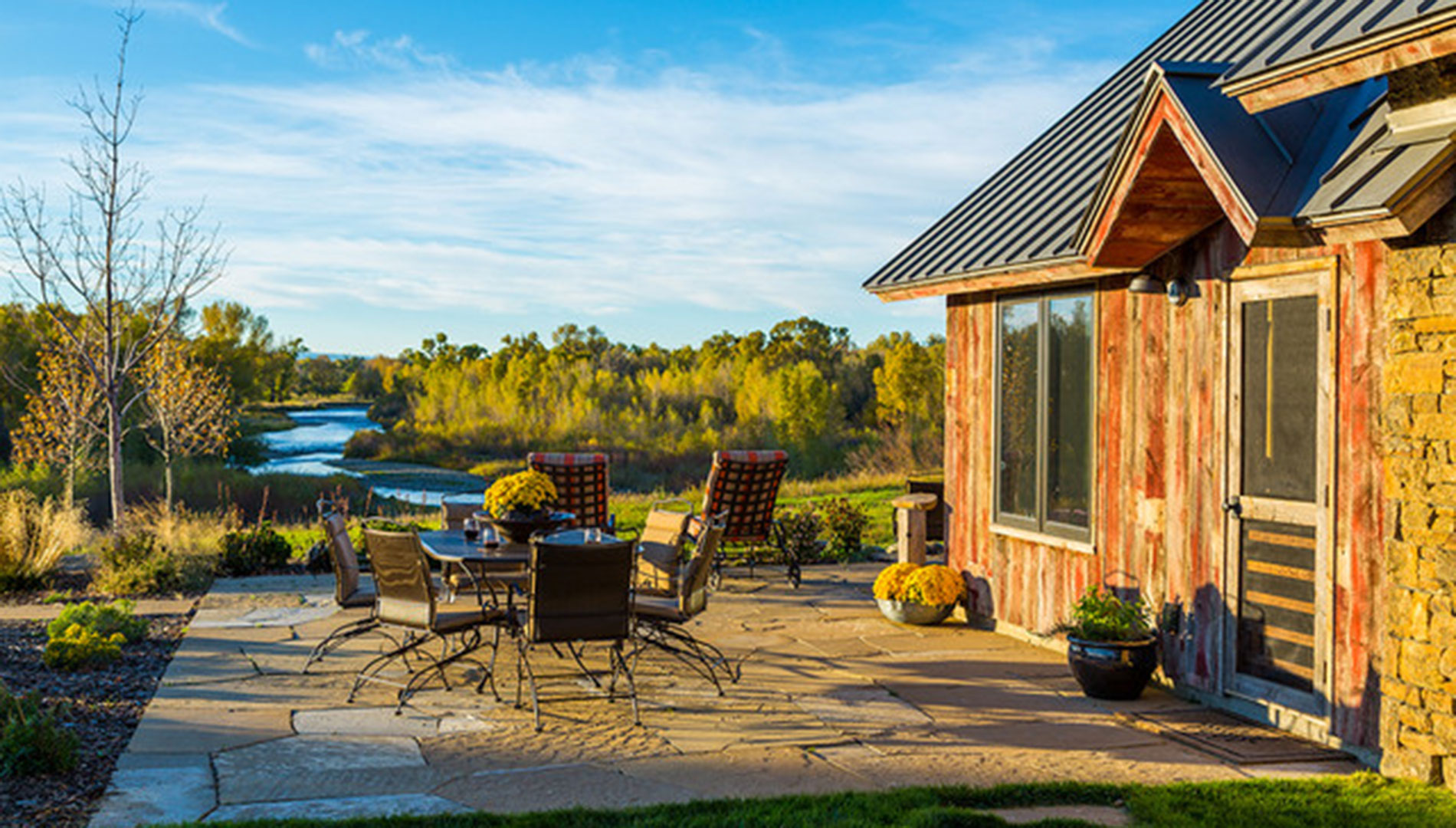 Rustic Patio Spanish Peaks Elizabeth Robb Interiors