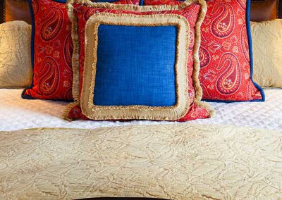 bedroom at the Bozeman Retreat designed by Elizabeth Robb Interiors