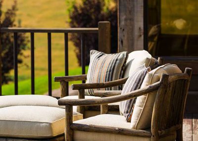 deck at the Bozeman Retreat designed by Elizabeth Robb Interiors