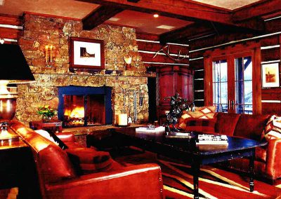 great room at the Aspen Ranch designed by Elizabeth Robb Interiors