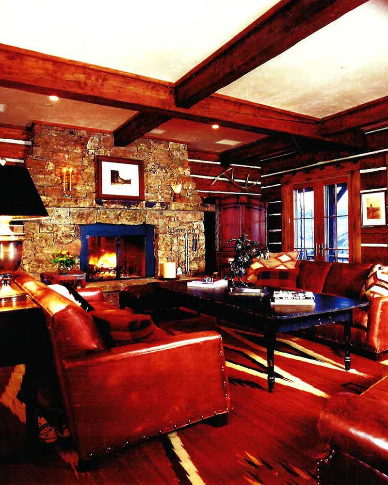 great room at the Aspen Ranch designed by Elizabeth Robb Interiors