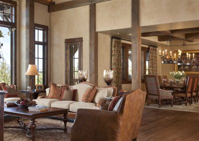 great room at the Spanish Peaks Residence designed by Elizabeth Robb Interiors