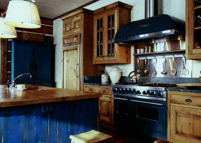 kitchen at the Aspen Ranch designed by Elizabeth Robb Interiors