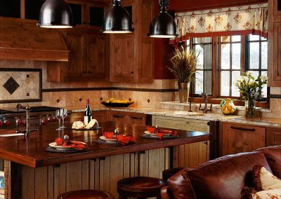 kitchen at the Spanish Peaks Residence designed by Elizabeth Robb Interiors