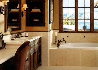 bathroom at the Spanish Peaks Residence designed by Elizabeth Robb Interiors