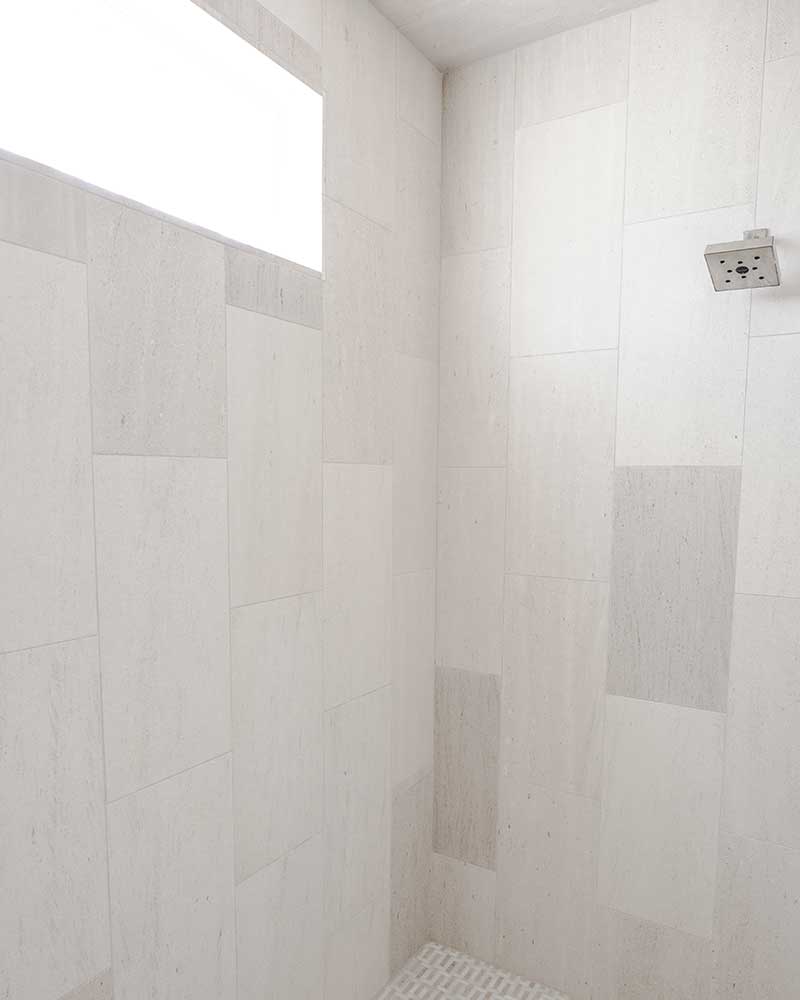 shower in Black Bull Residence designed by Elizabeth Robb Interiors