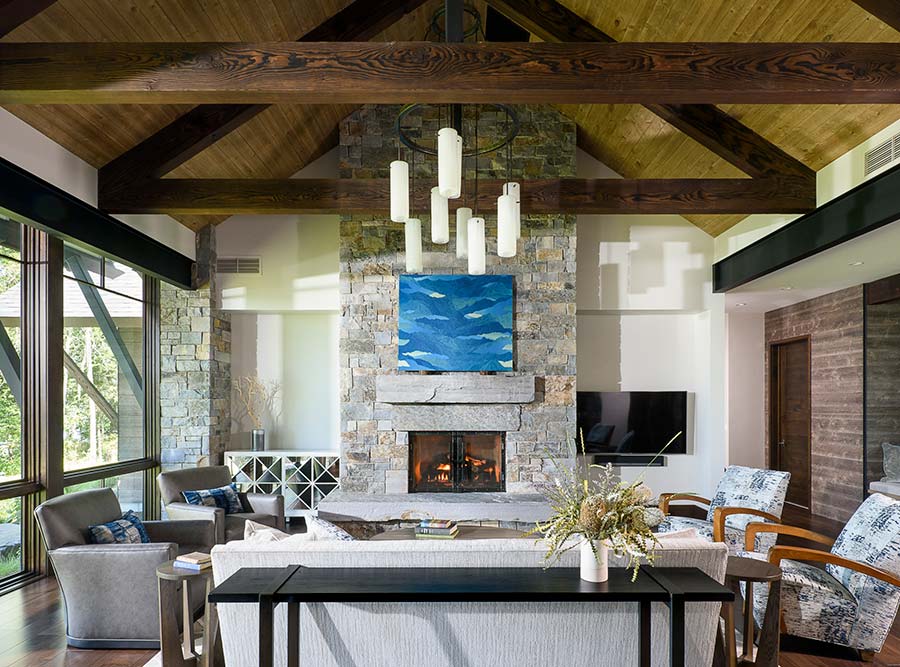 Black Bull residence vaulted ceiling detail