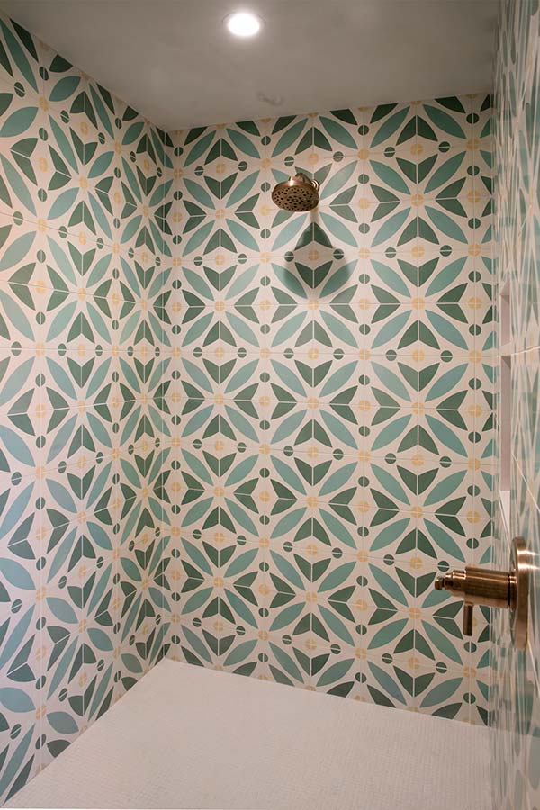 beautiful patterned shower