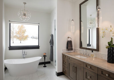 Bathroom and modern tub